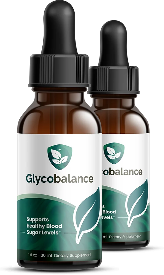 Two bottles of Glycobalance liquid blood sugar support formula, 1 fl oz each